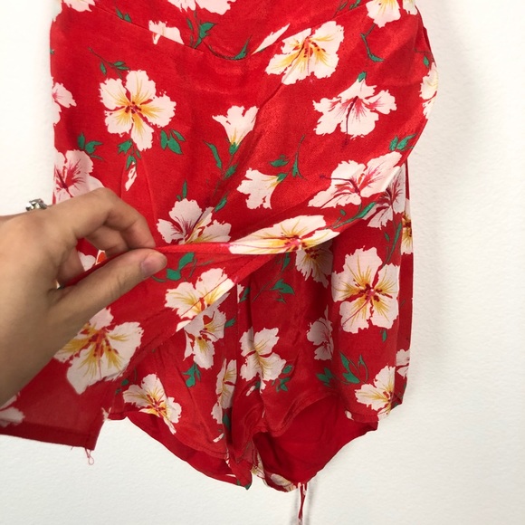 Majorelle Leticia red floral criss cross romper - Picture 6 of 10